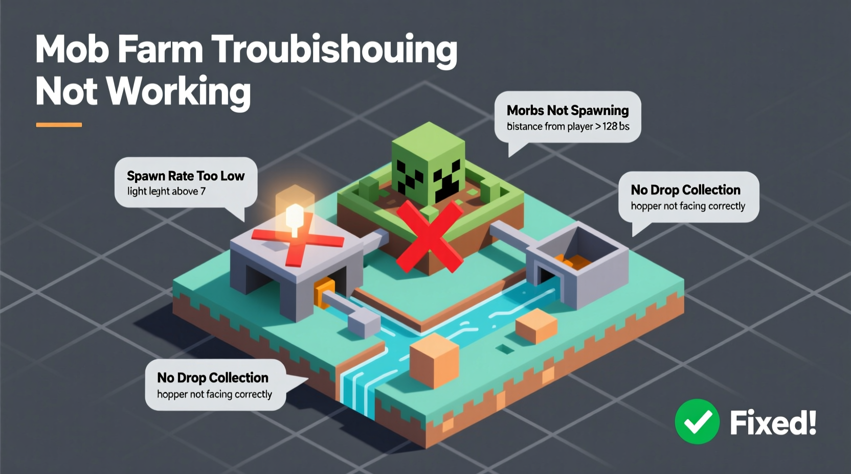 mob farm not working troubleshooting spawning issues