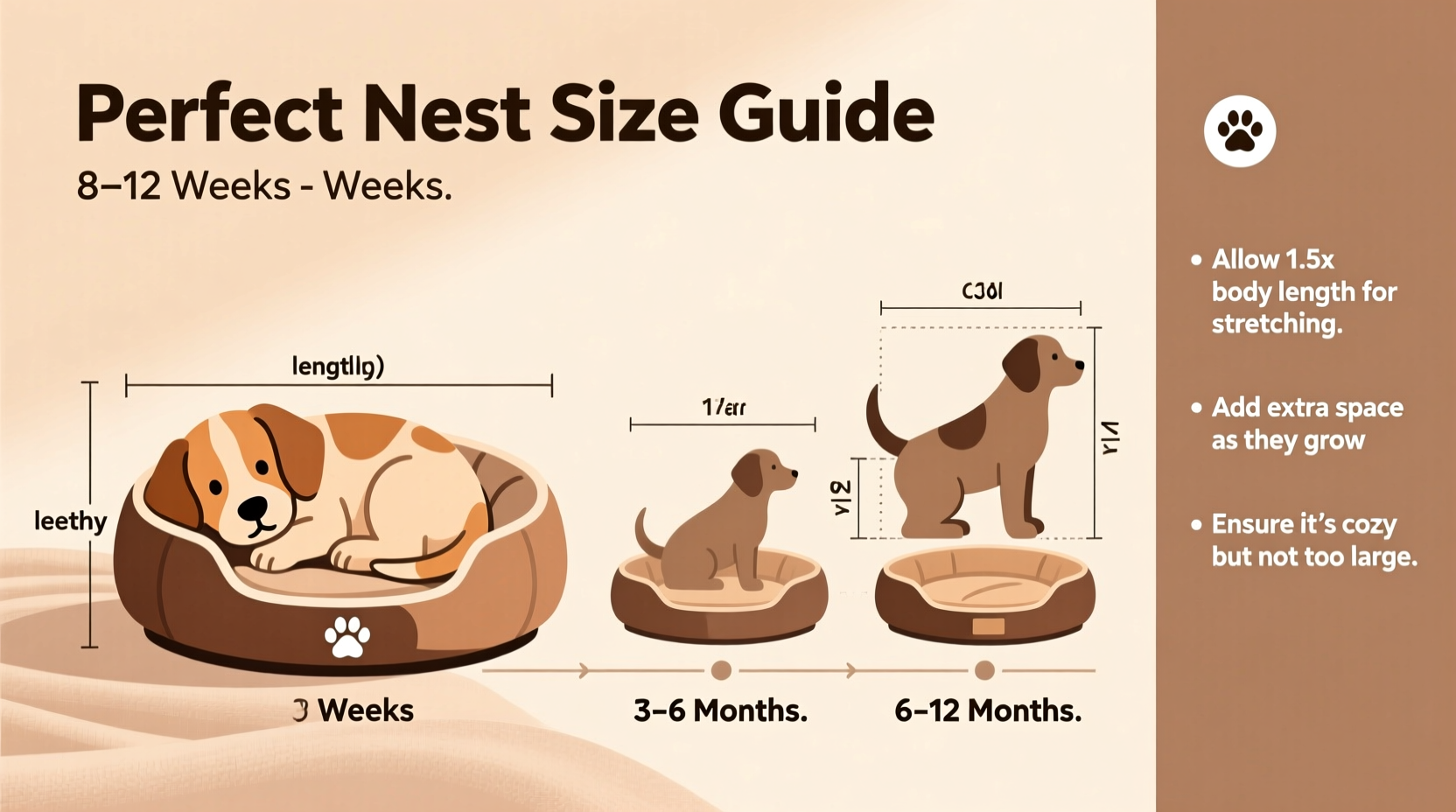 how to find the perfect dog nest size for your puppys comfort and growth