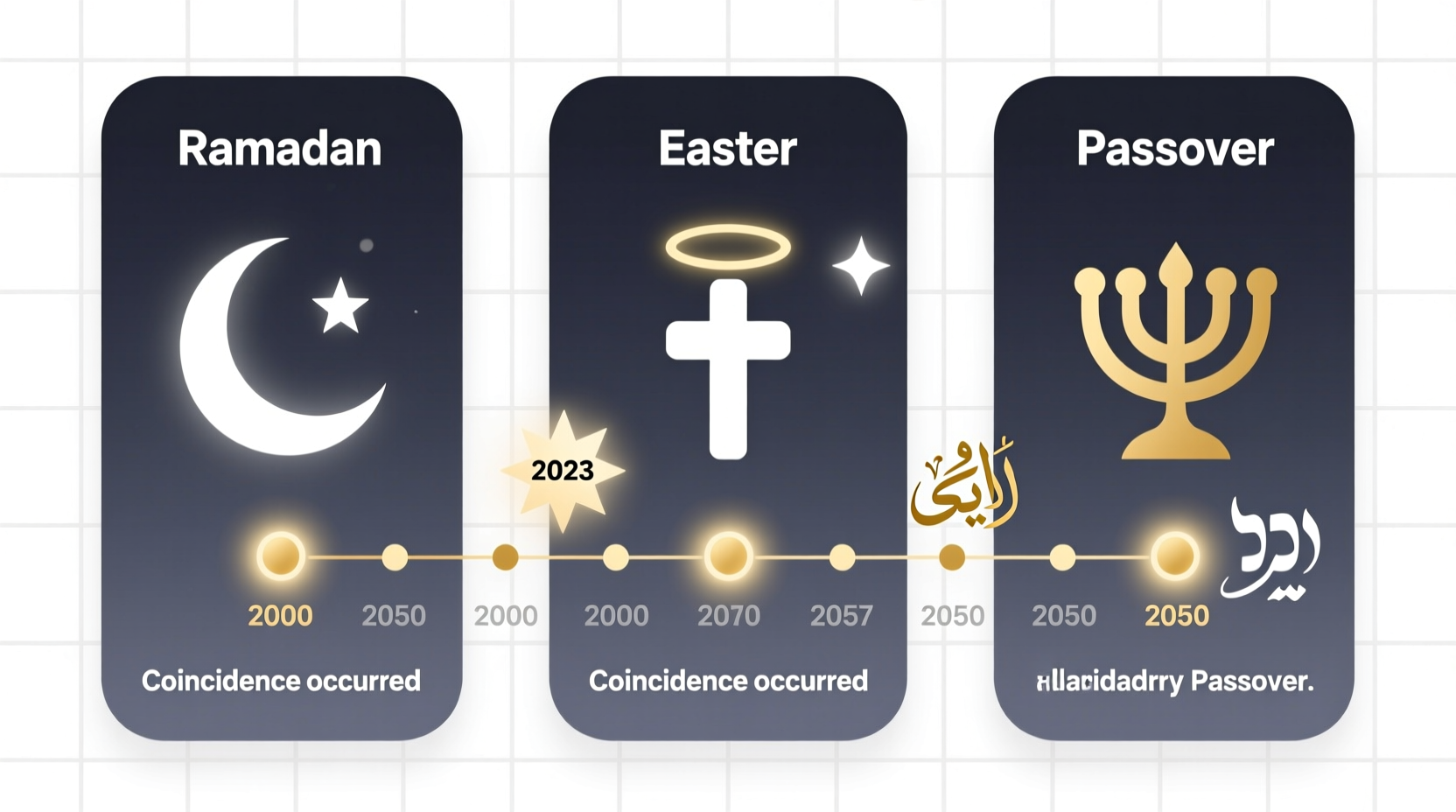 how often does ramadan easter and passover coincide