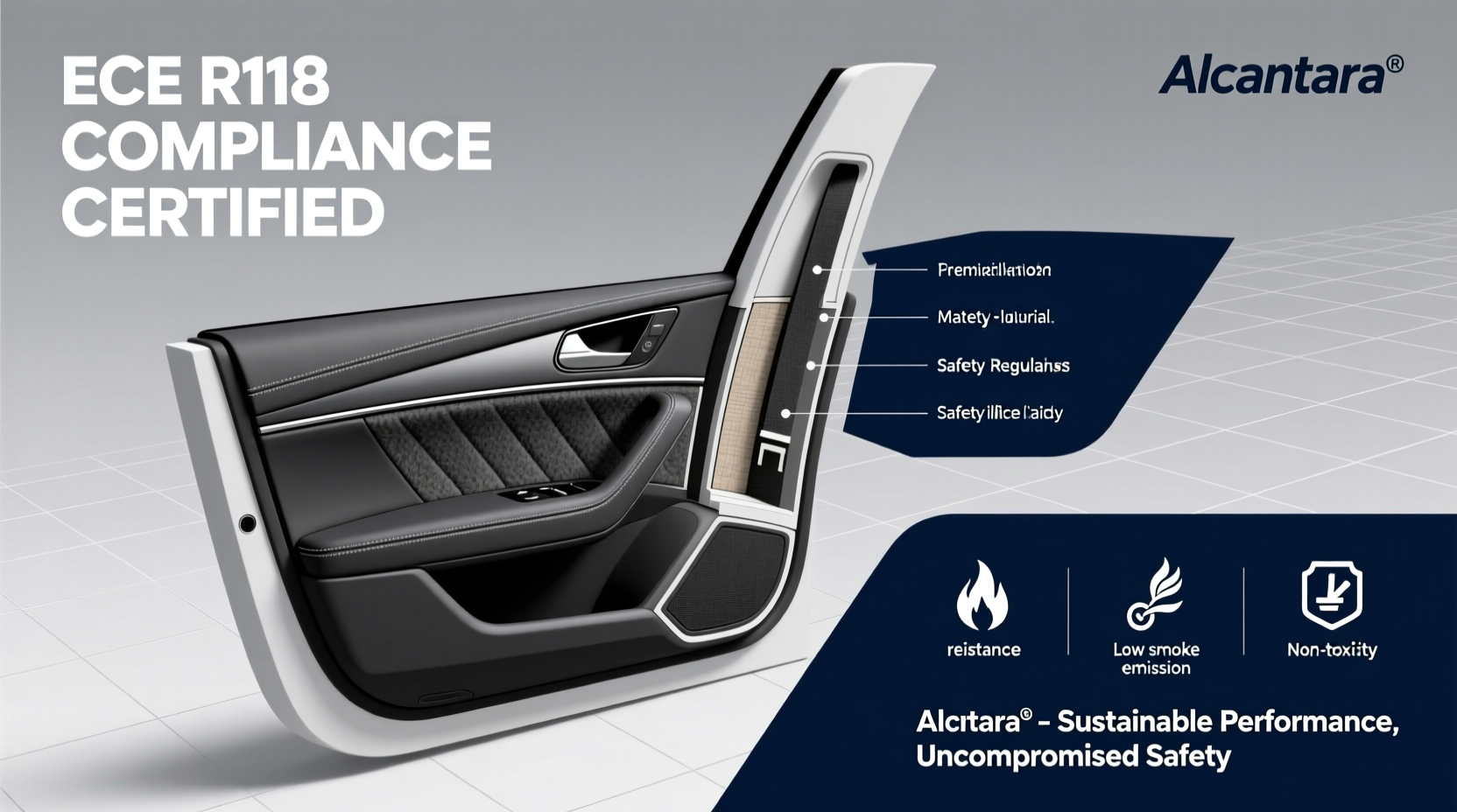 Alcantara® EU Safety Regulations: ECE R118 Compliance Guide