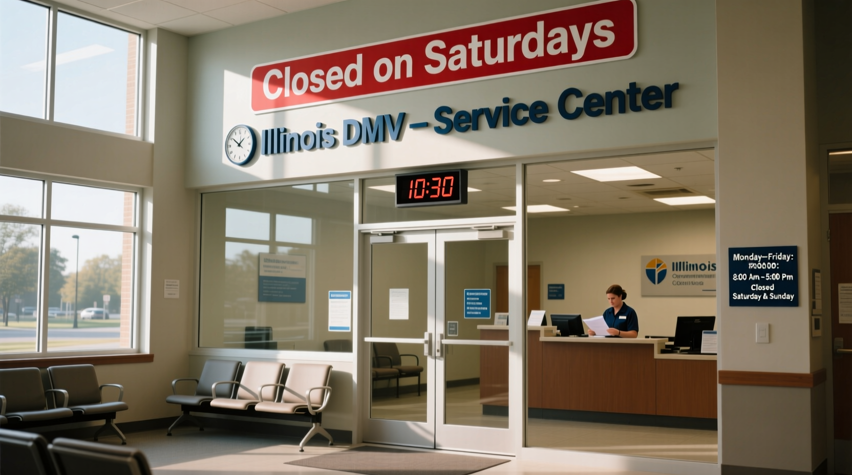 is the dmv open on saturday in illinois