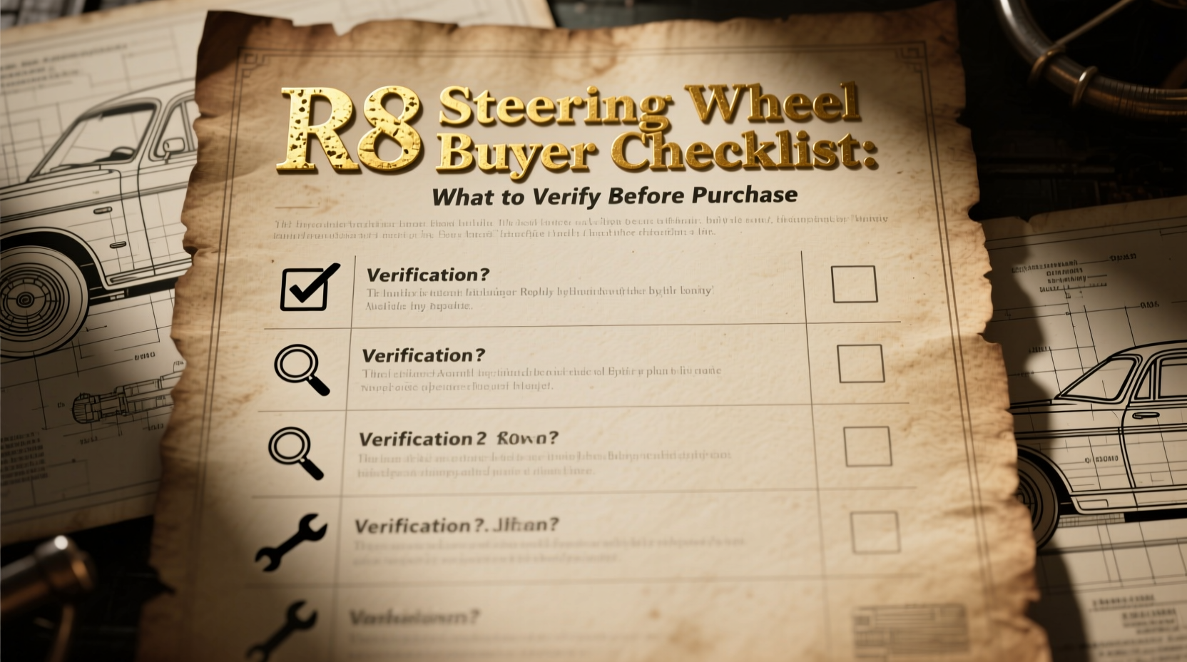 r8 steering wheel buyer checklist