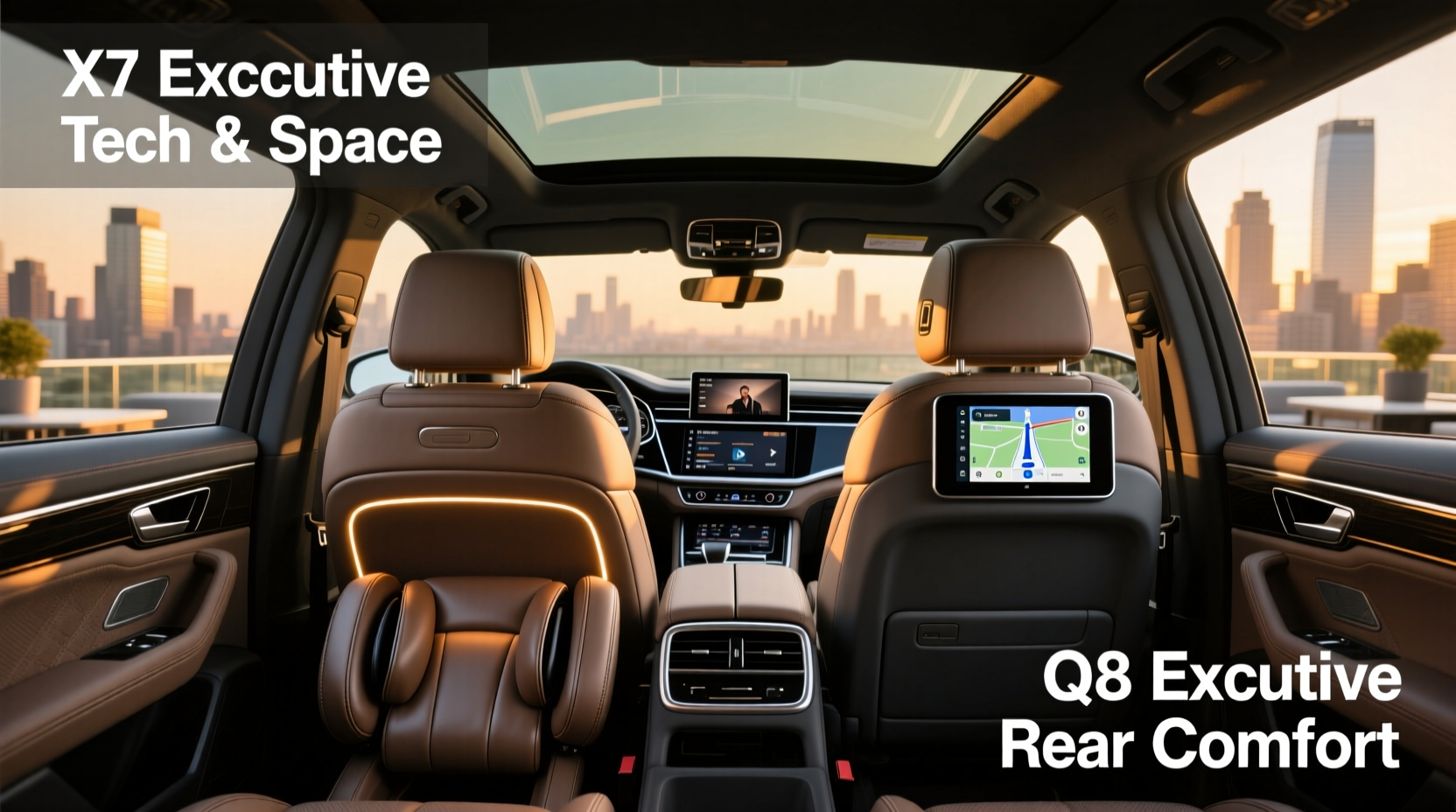 q8 vs x7 executive rear seat