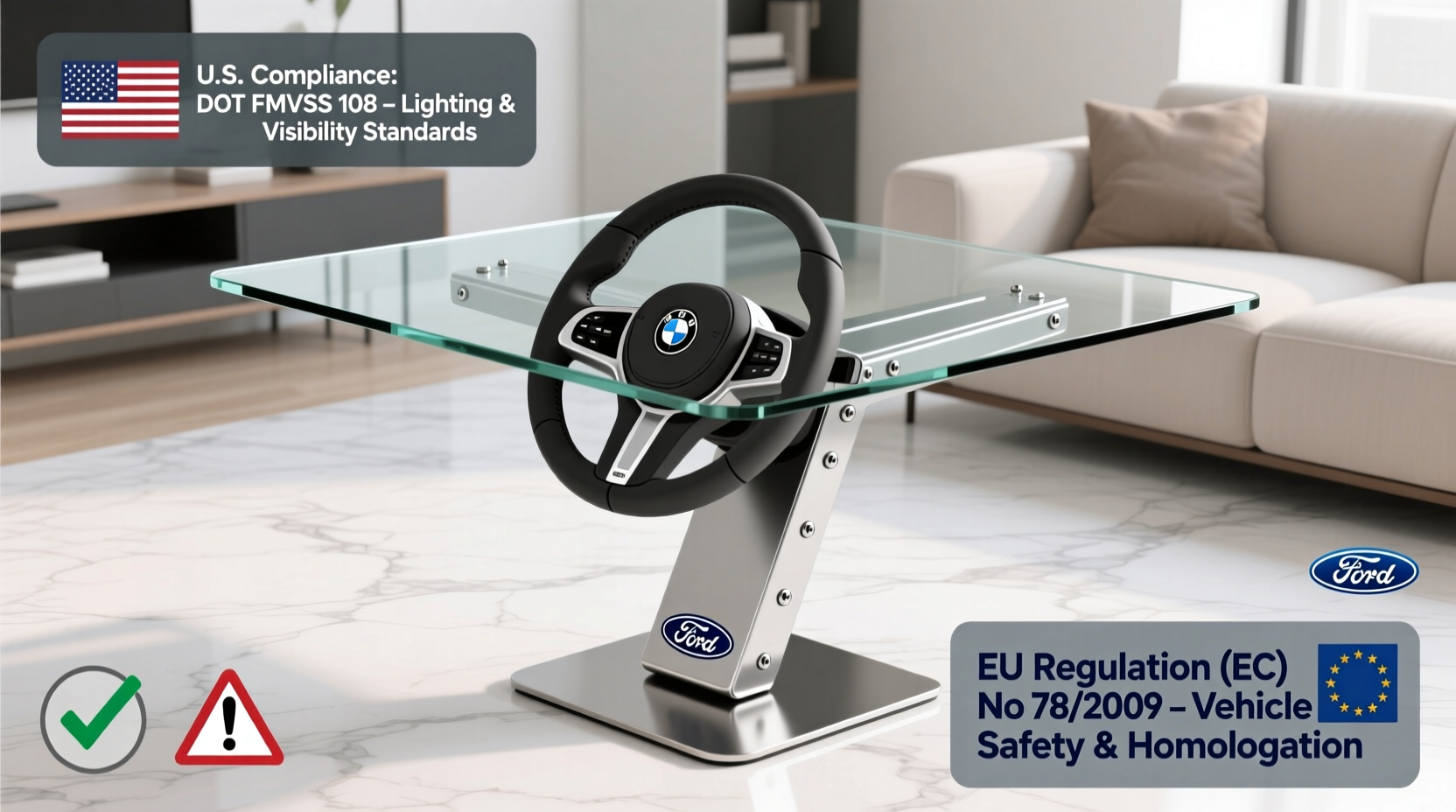 steering wheel table legality