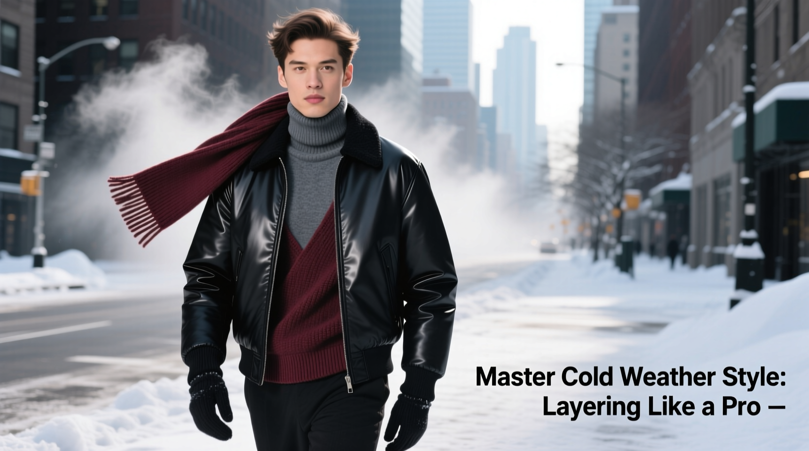 mastering cold weather style expert tips for layering a black short jacket with warmth and flair