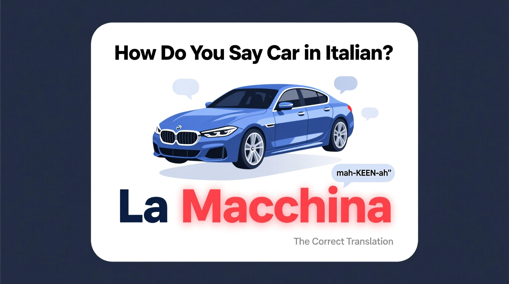 how do you say car in italian