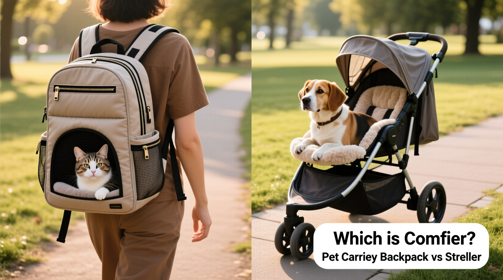 pet carrier backpack vs stroller which ones comfier for my furry friend