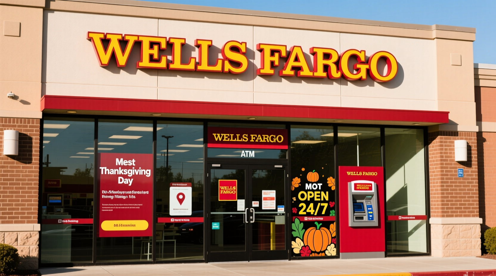 is wells fargo open on thanksgiving