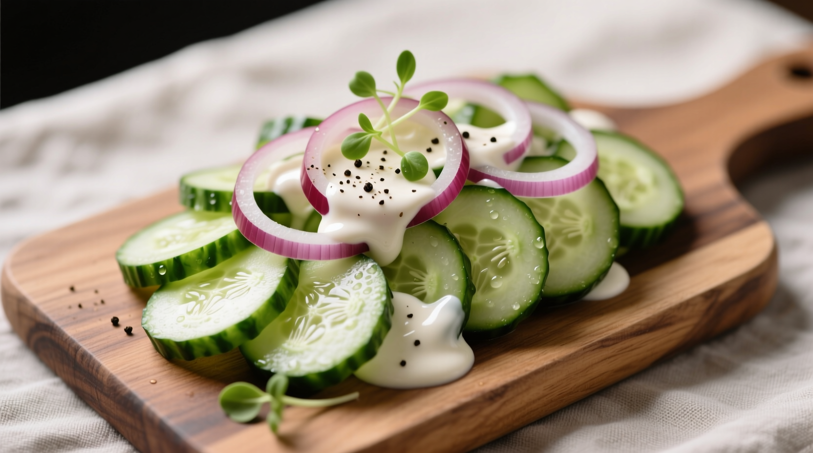 creamy cucumber onion salad