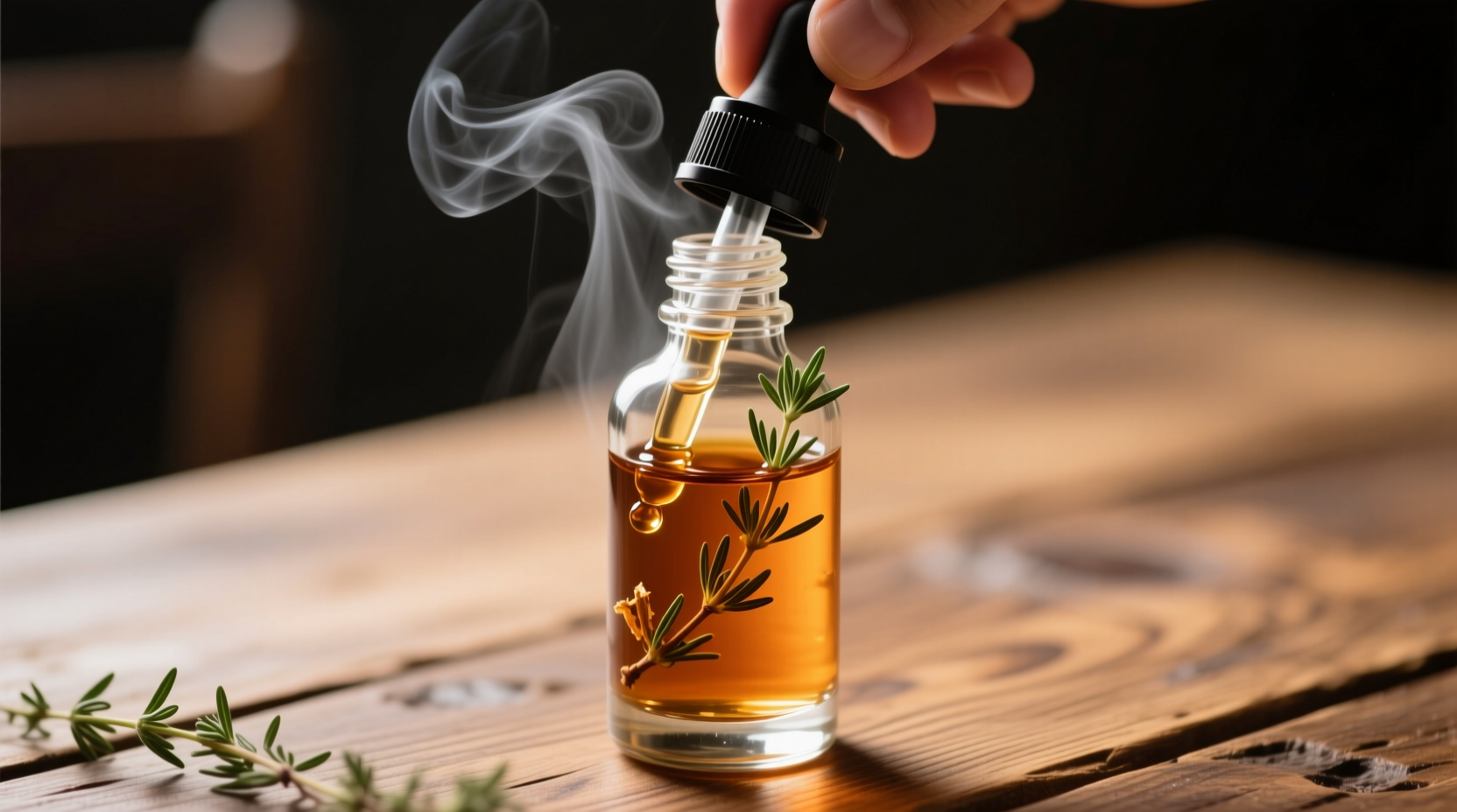 make a cocktail syrup out of inedible thyme stems