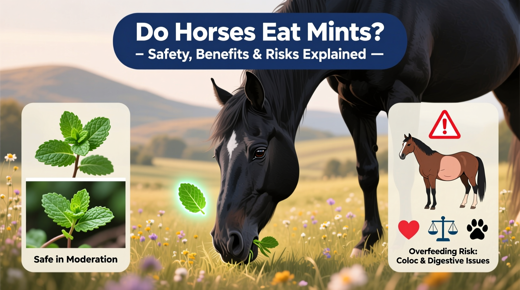 do horses eat mints