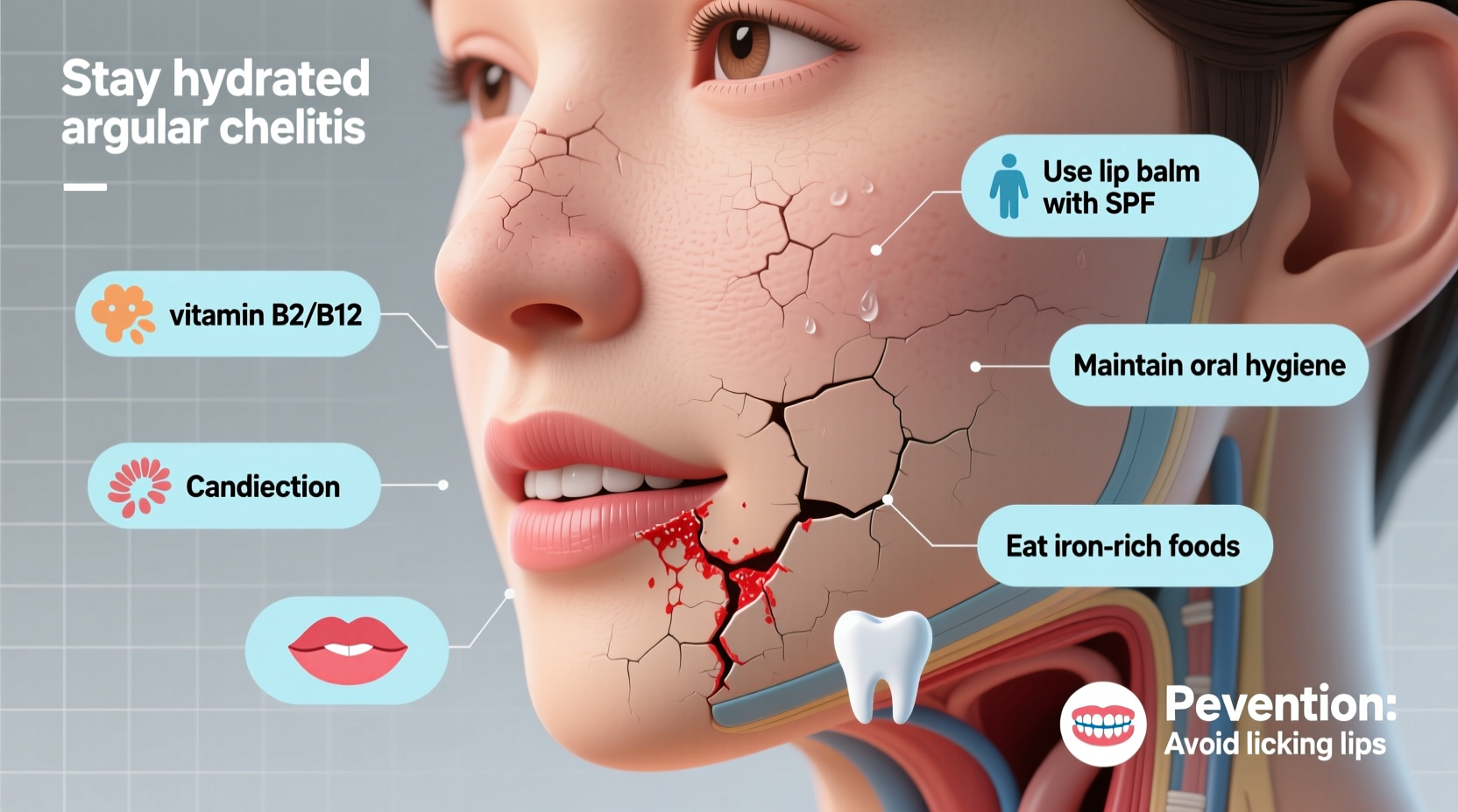 cracked mouth corners causes treatment prevention tips