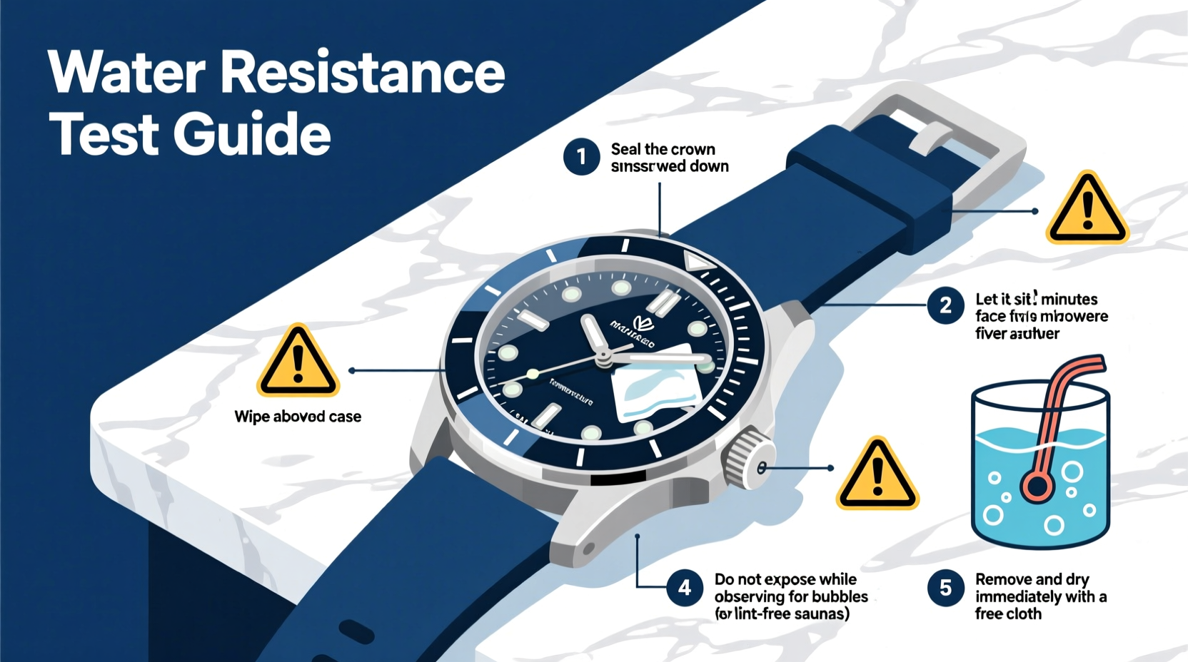 Water Risistence Watch Chart Step By Step Guide To Safely Testing Your Watch For Water Resistance At ...