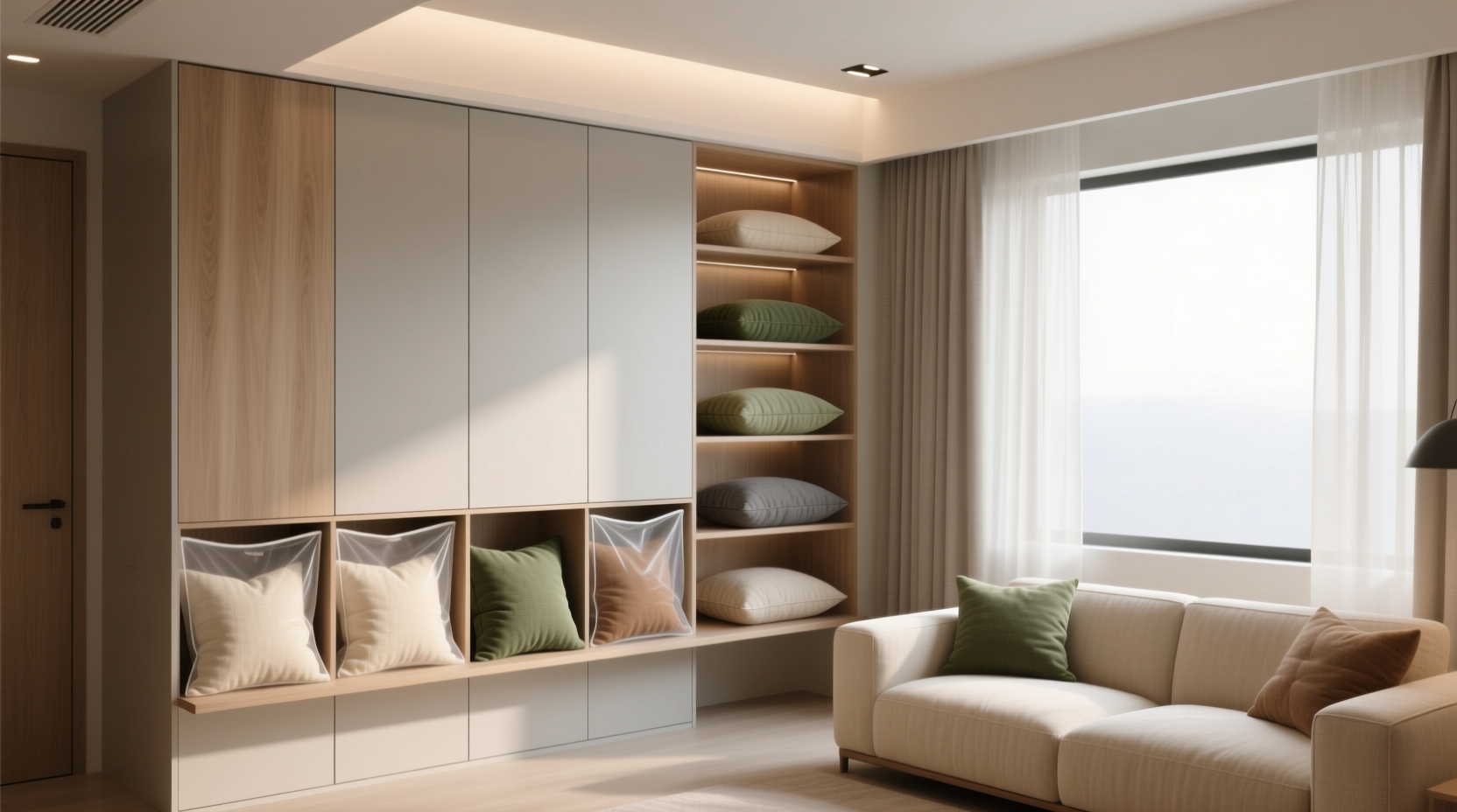 pillow storage ideas