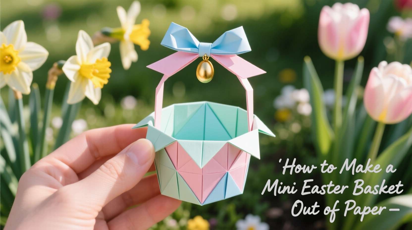 how to make a mini easter basket out of paper
