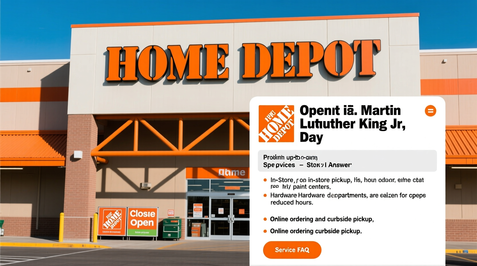 is home depot open on mlk