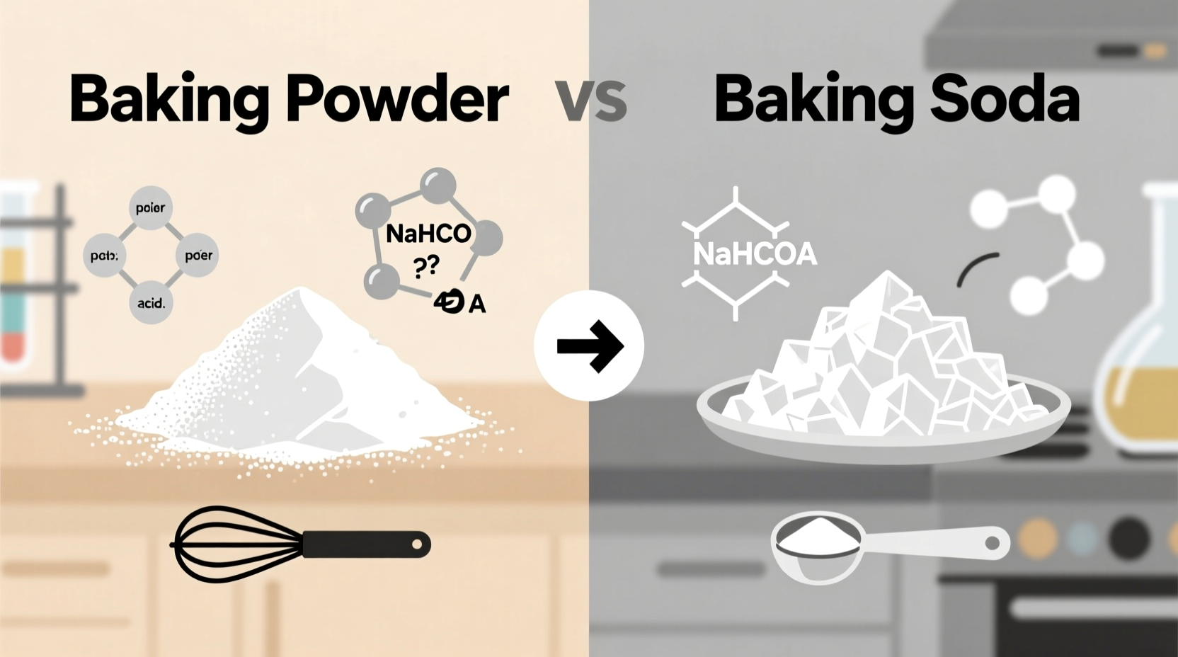 how to remember the difference between baking powder an