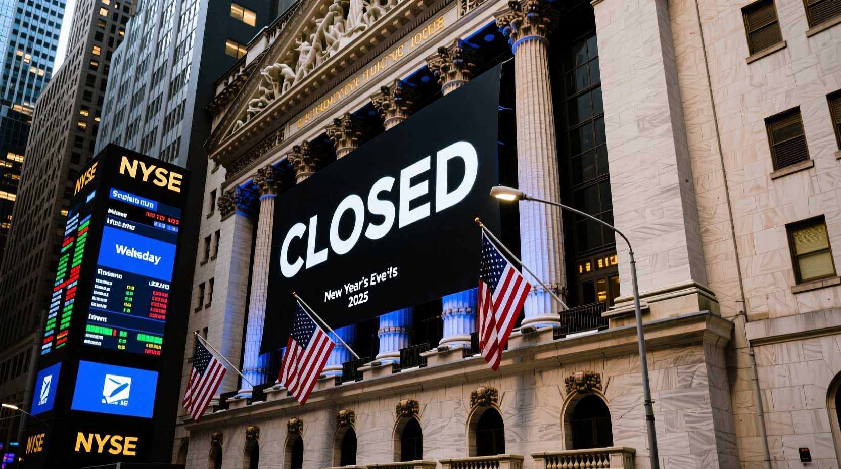 is the nyse open on new years eve