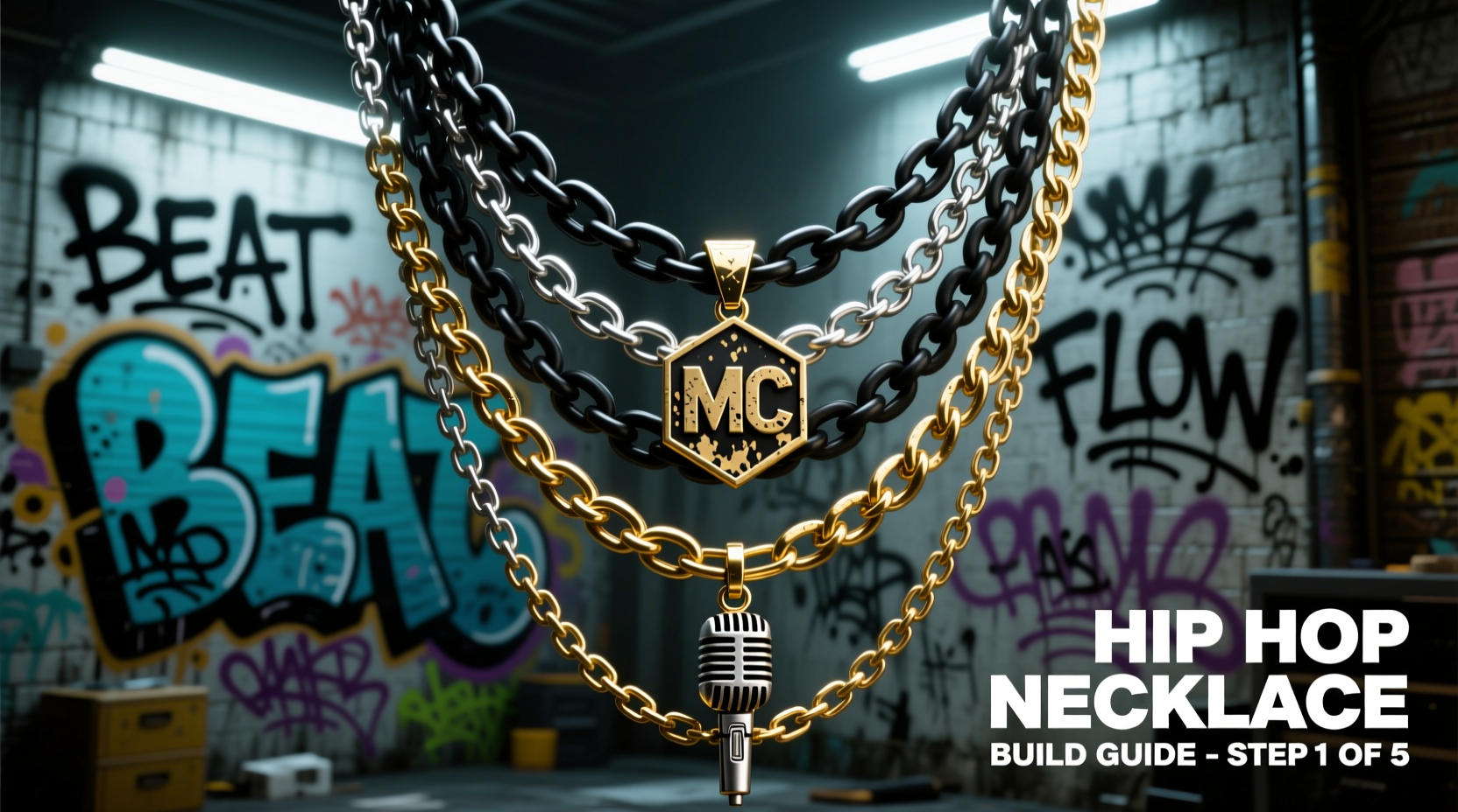 step by step guide to crafting a hip hop inspired layered necklace with style and flair