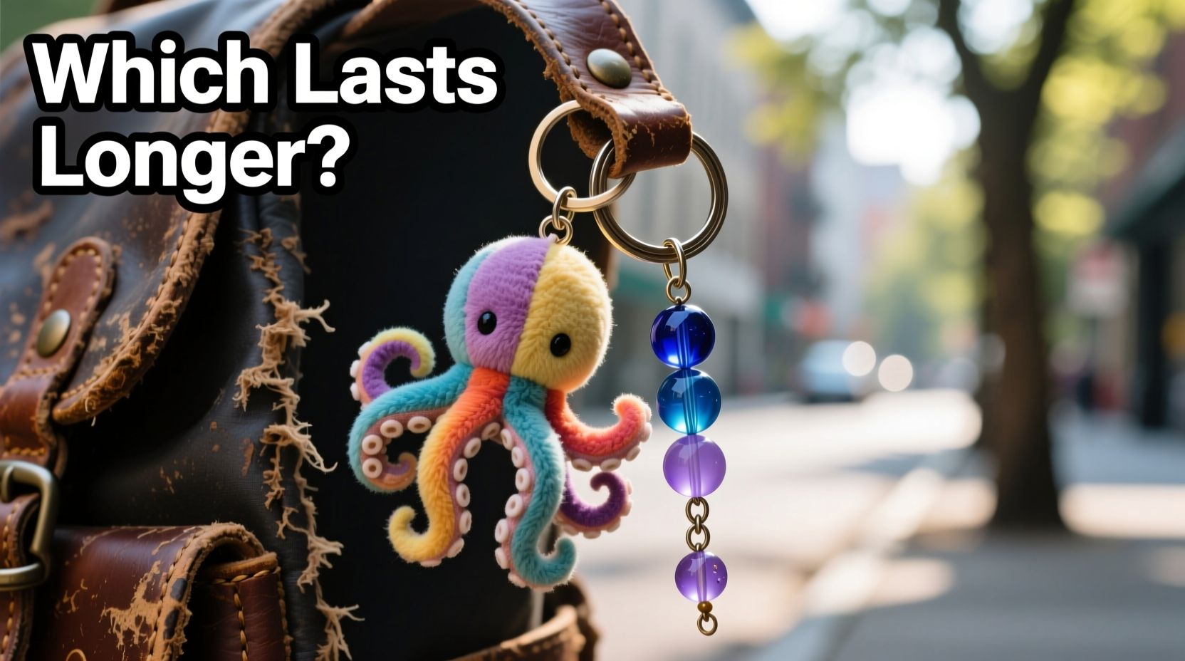 octopus plush keychain vs beaded keychain which one lasts longer on your backpack