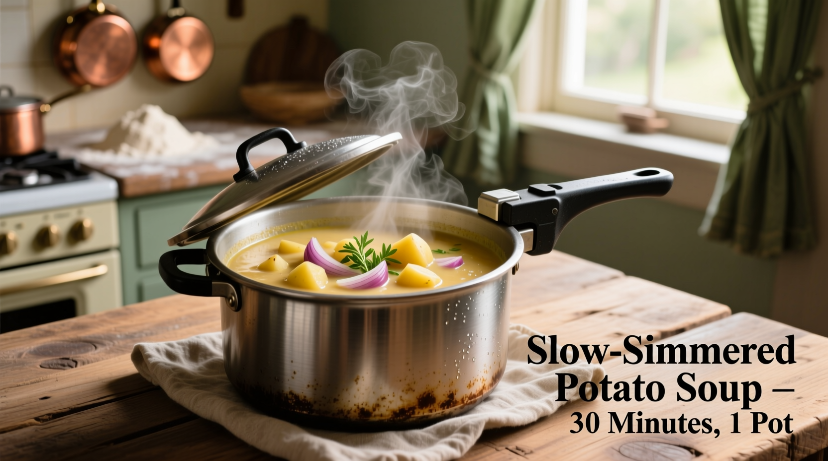 Perfect Pressure Cooker Potato Soup in 25 Minutes