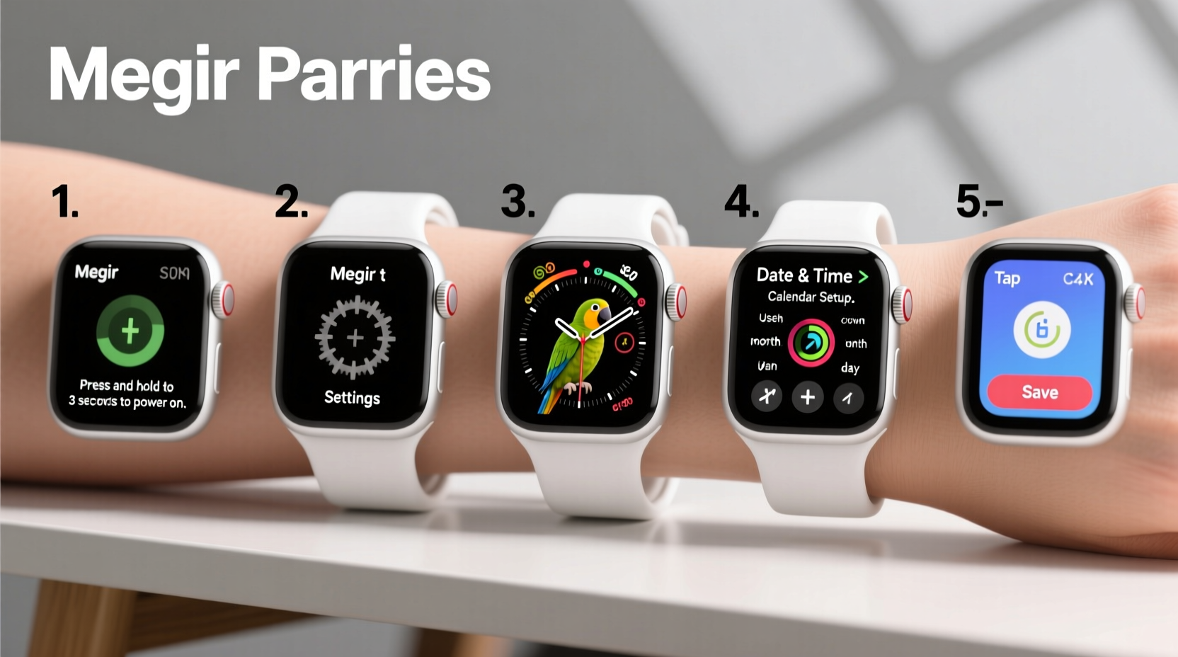 step by step guide to setting the calendar on your megir parrot series watch with ease