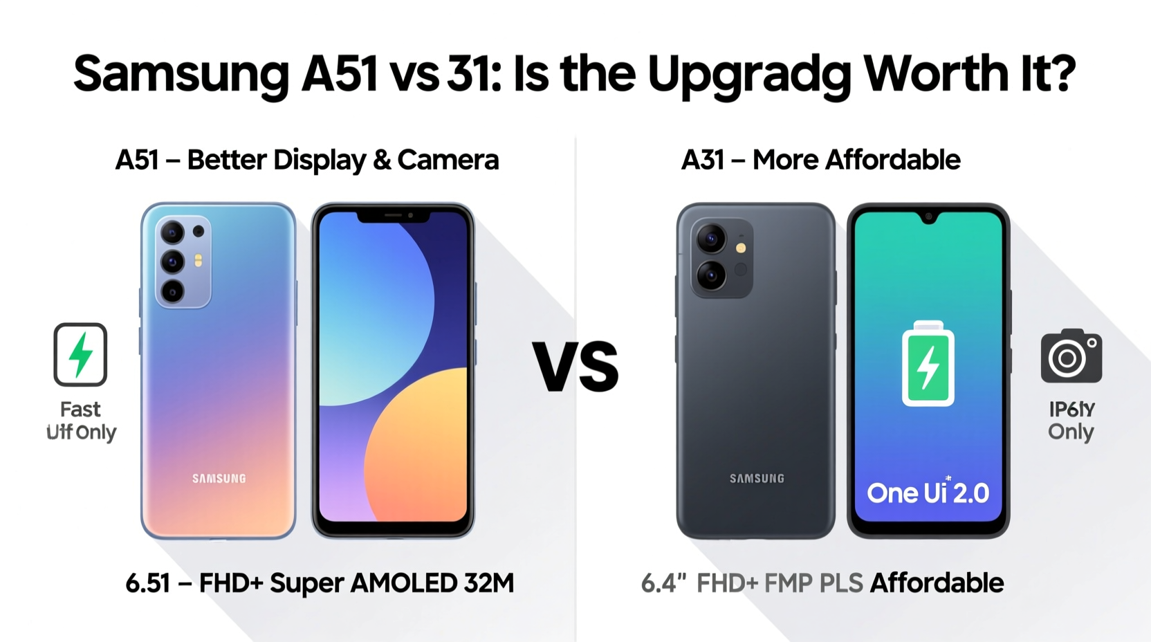 samsung a51 vs a31 is it worth upgrading or are they basically the same