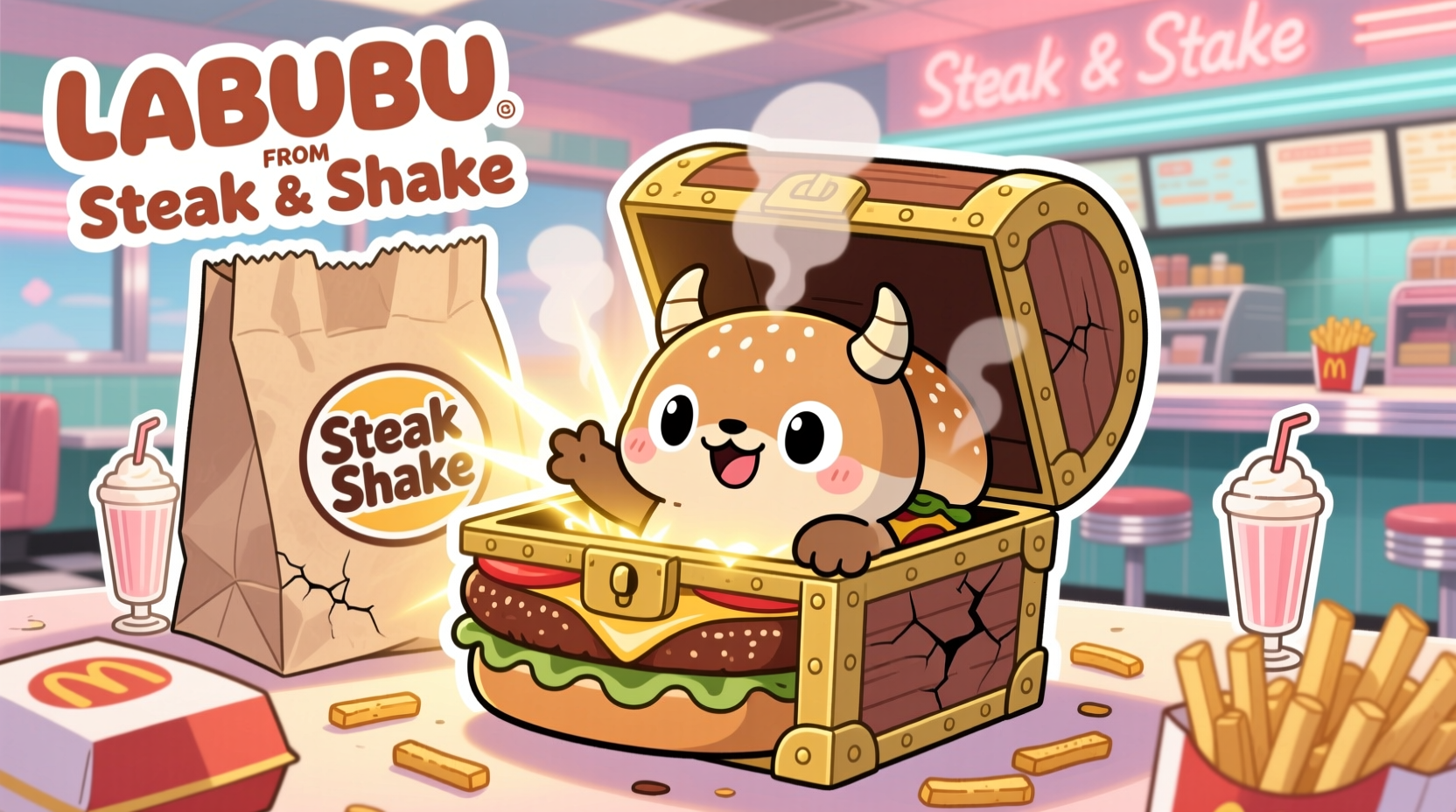 how to get labubu from steak and shake