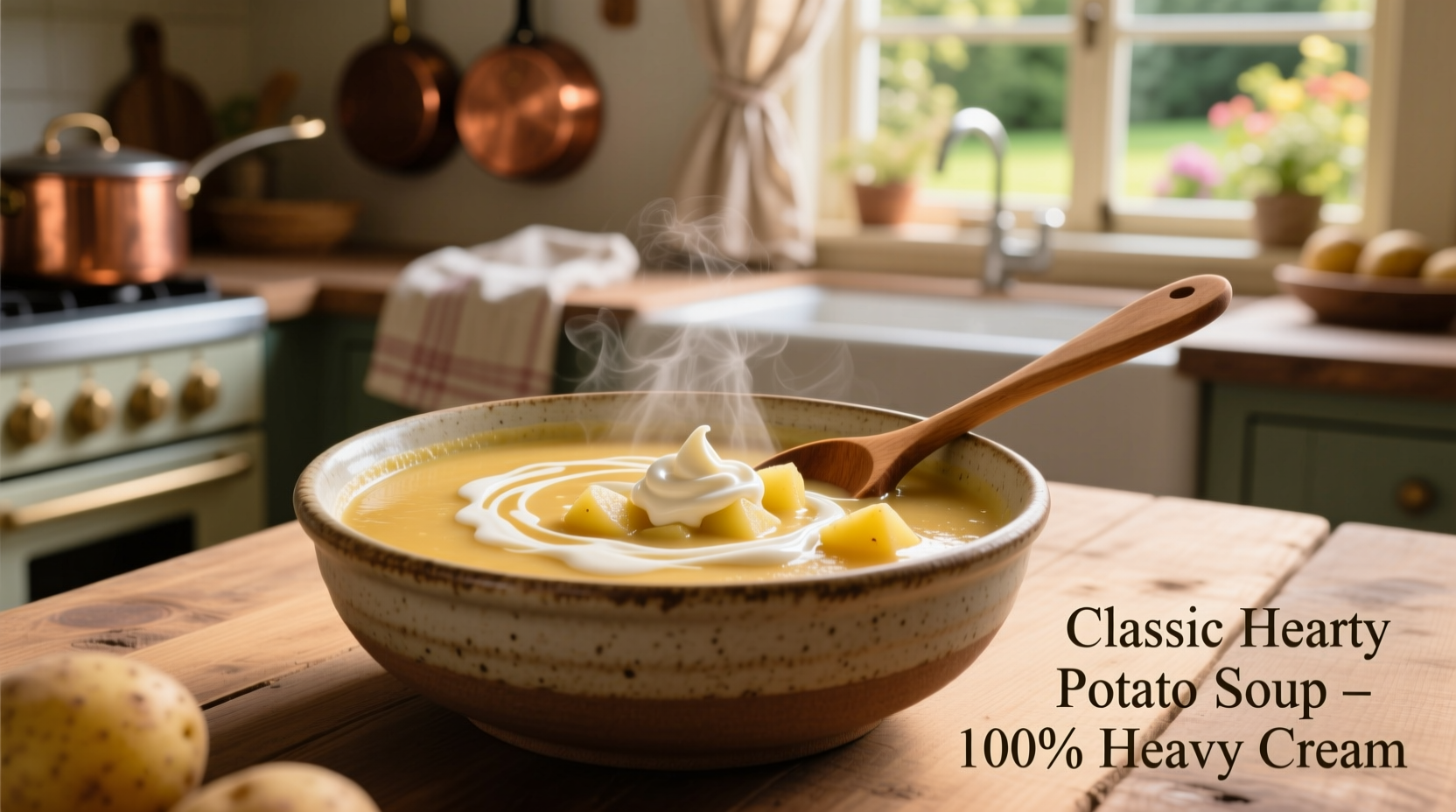 Creamy Potato Soup Recipe with Heavy Cream