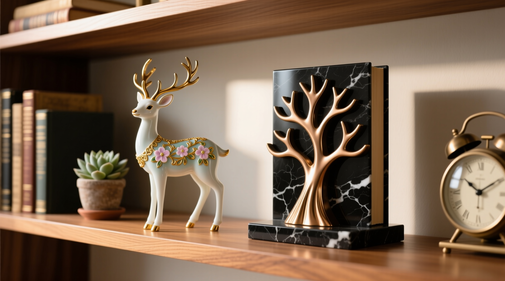 figurine ornament vs decorative bookend which one looks better on your shelf