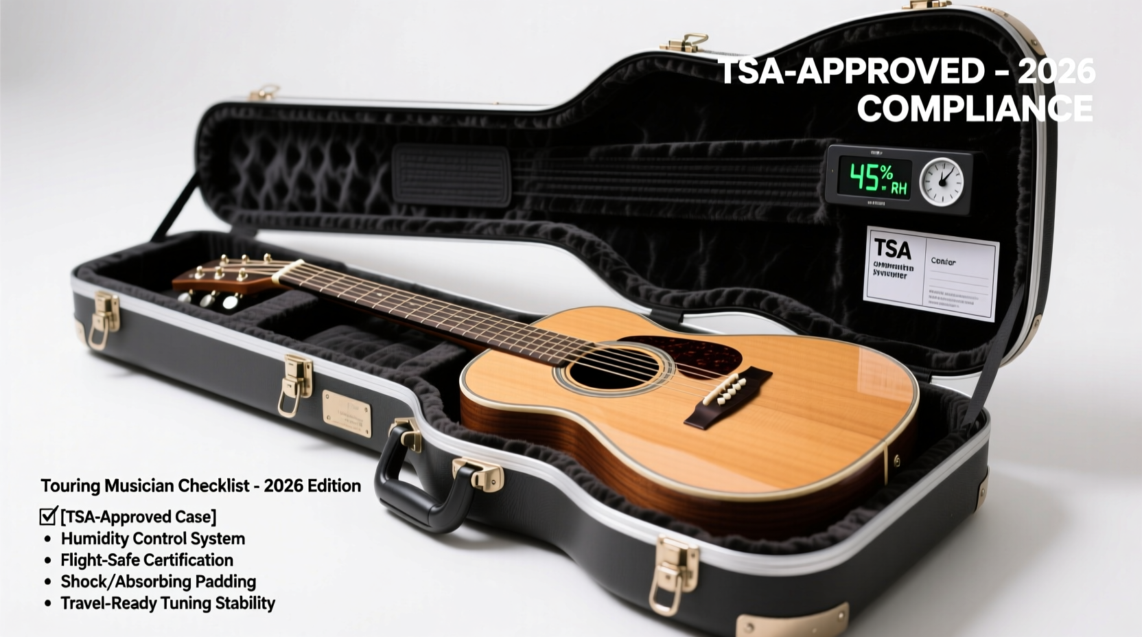 Is the High-Quality Acoustic Guitar Safe for Airline Travel in 2026? TSA-Approved Case Specs, Humidity Control, and Touring Musician Checklist