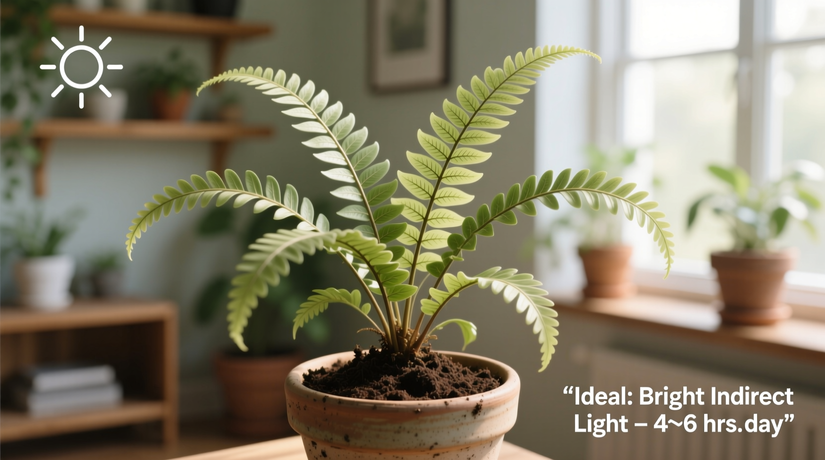 how much sun do boston ferns need