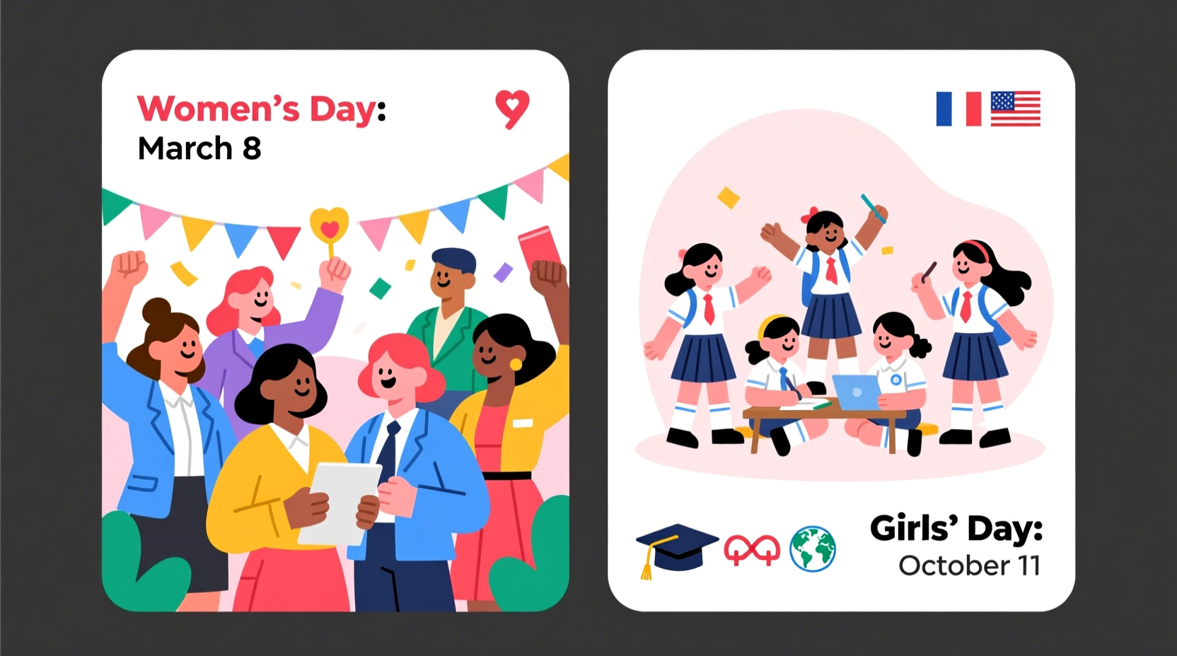 is womens day and girls day the same sy