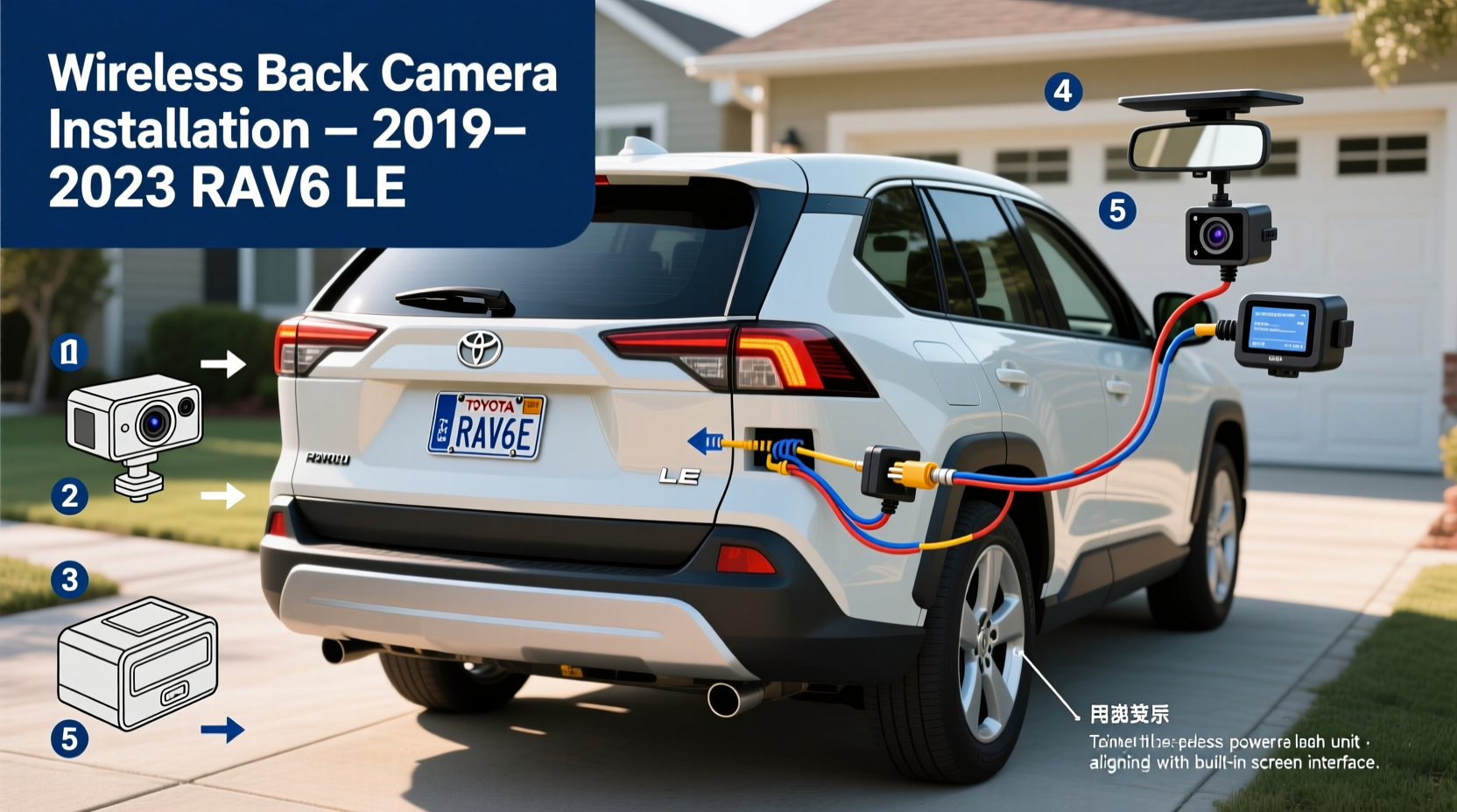 wireless camera install rav4 le