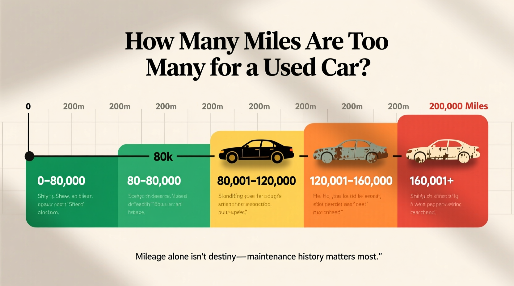 how many miles are too many for a used car