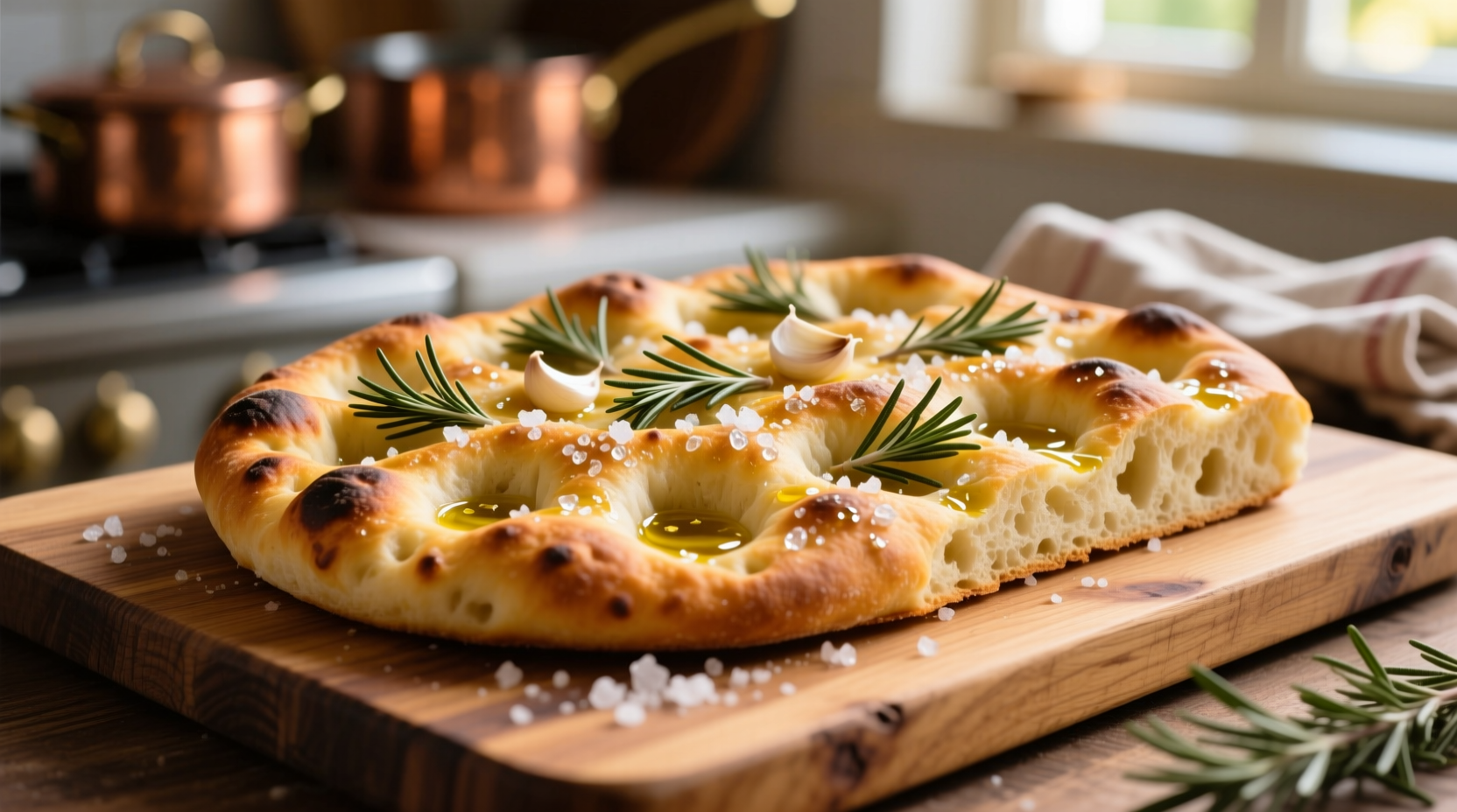Rosemary Garlic Sea Salt Focaccia: Authentisch backen & nutzen