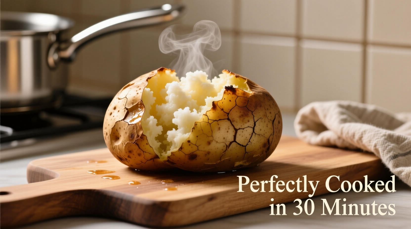 Perfectly cooked instant pot baked potatoes with fluffy interior