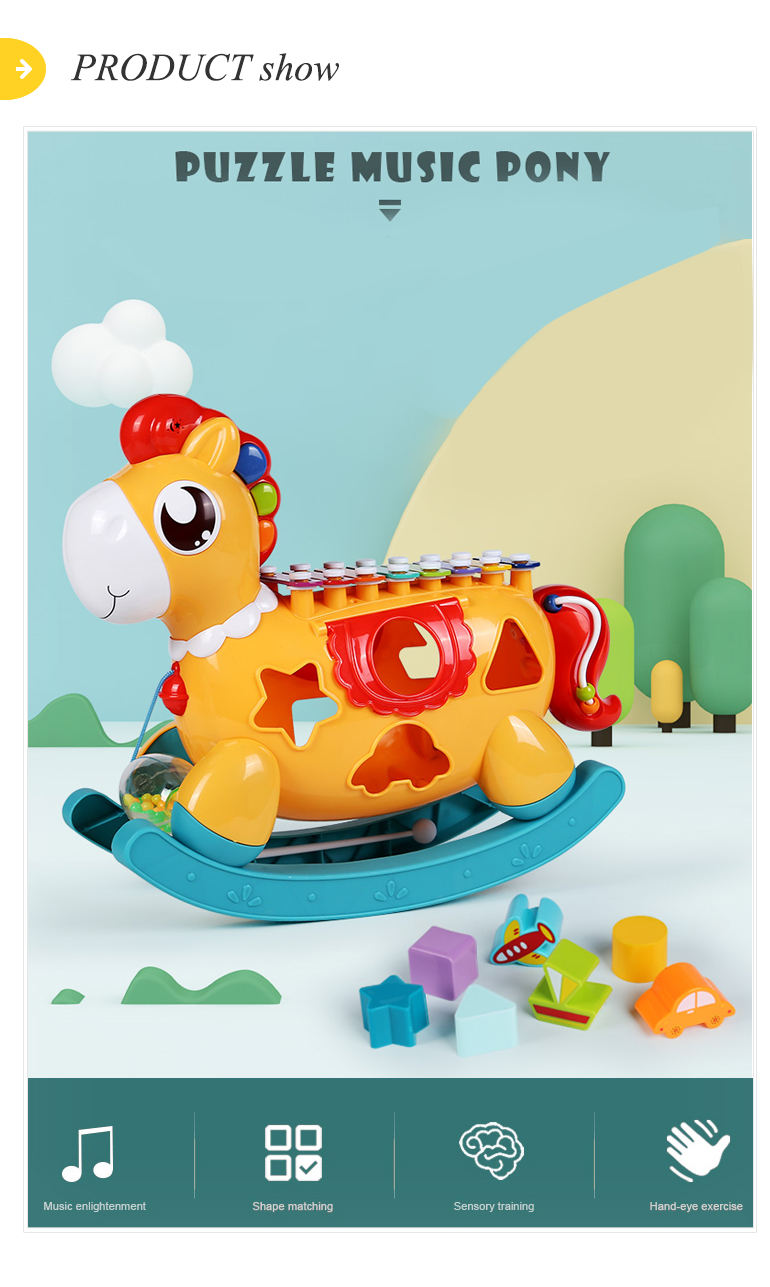 Baby trojan horse instruments toy child's small xylophone