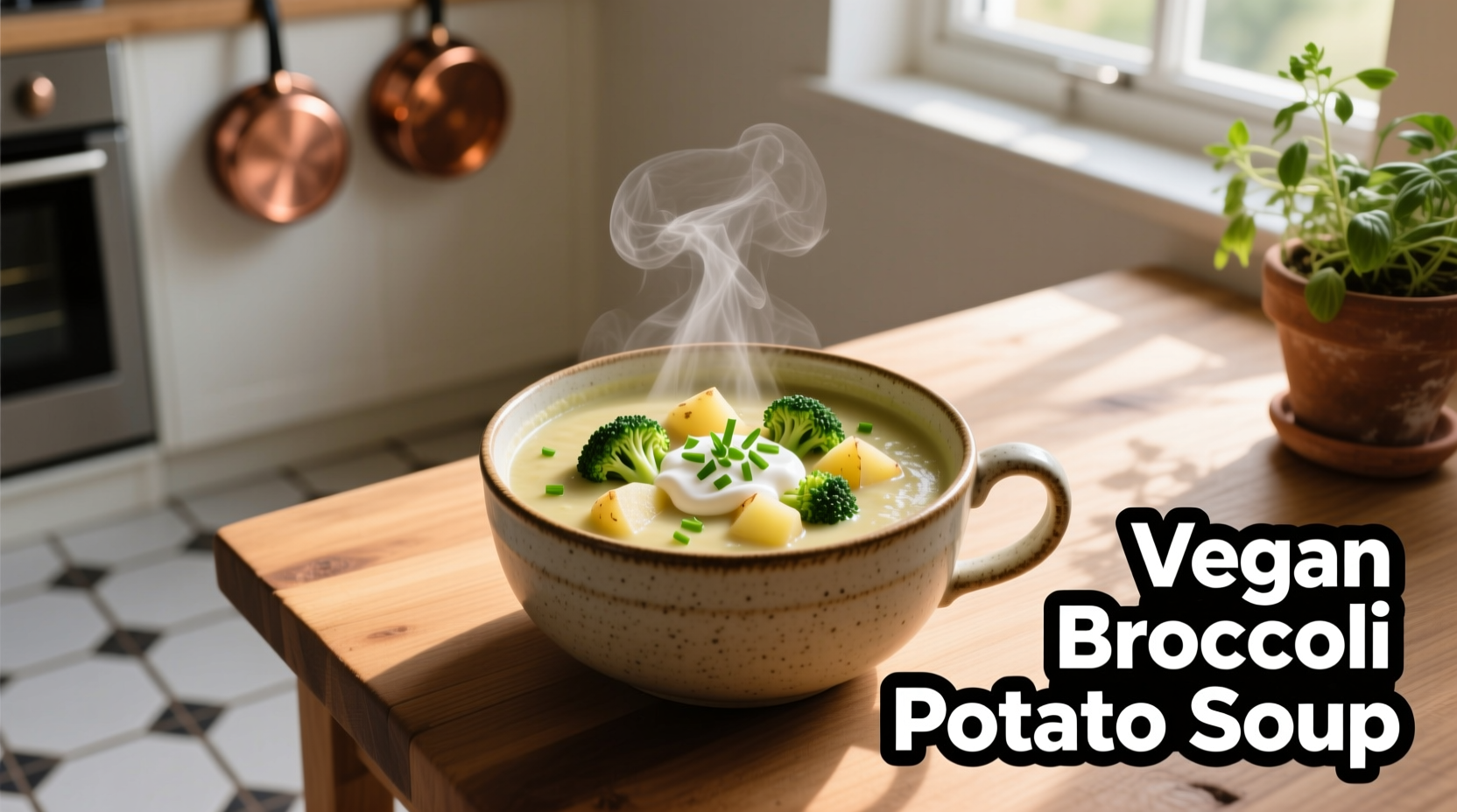 Creamy Vegan Broccoli Potato Soup Recipe in 30 Minutes