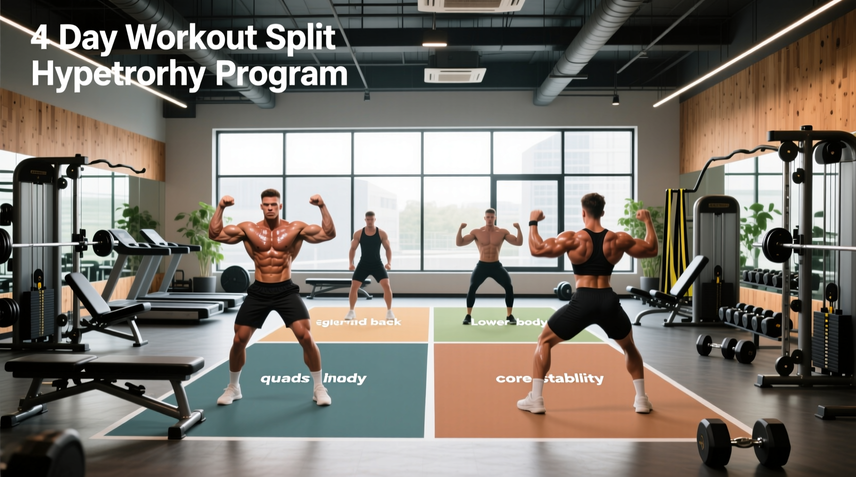 4 day workout split hypertrophy program