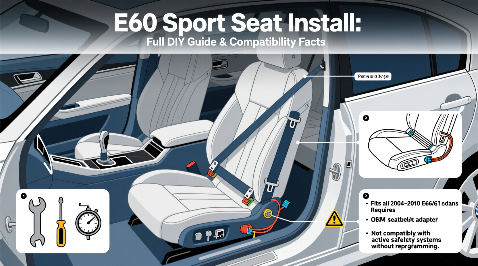 e60 sport seat install