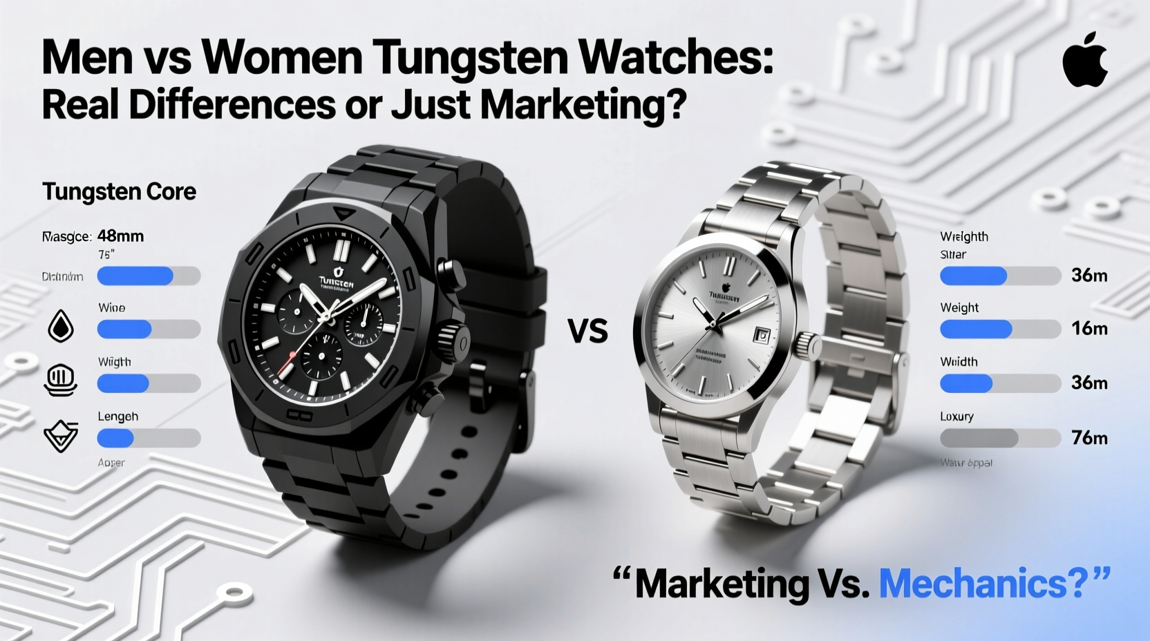 mens vs womens tungsten watches are they really that different or just marketing