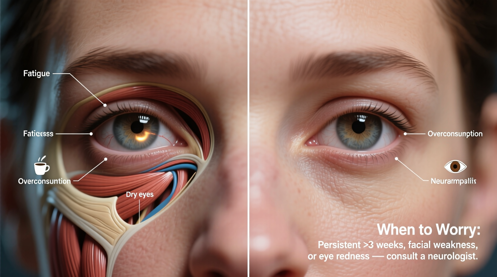 why are both my eyes twitching causes when to worry