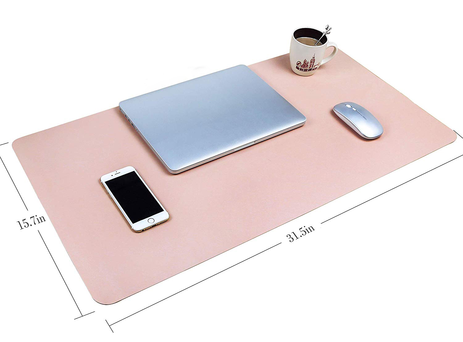多功能办公桌垫,薄防水 pu皮鼠标垫, 办公室/家庭双重使用办公桌书写