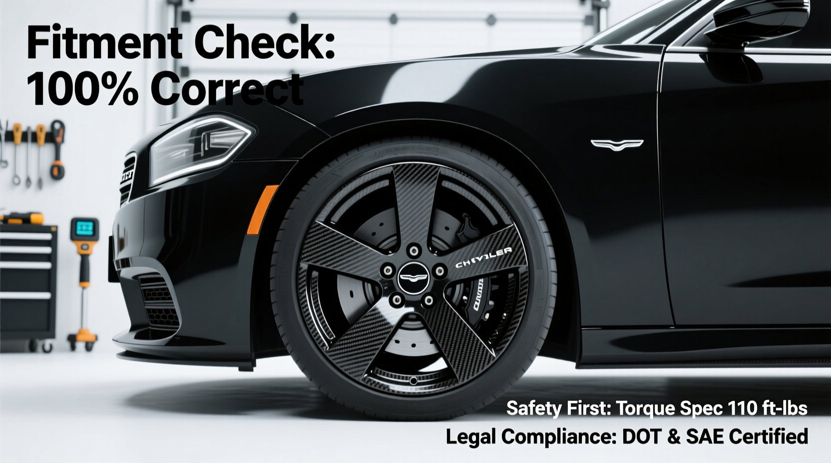 chrysler carbon wheel install