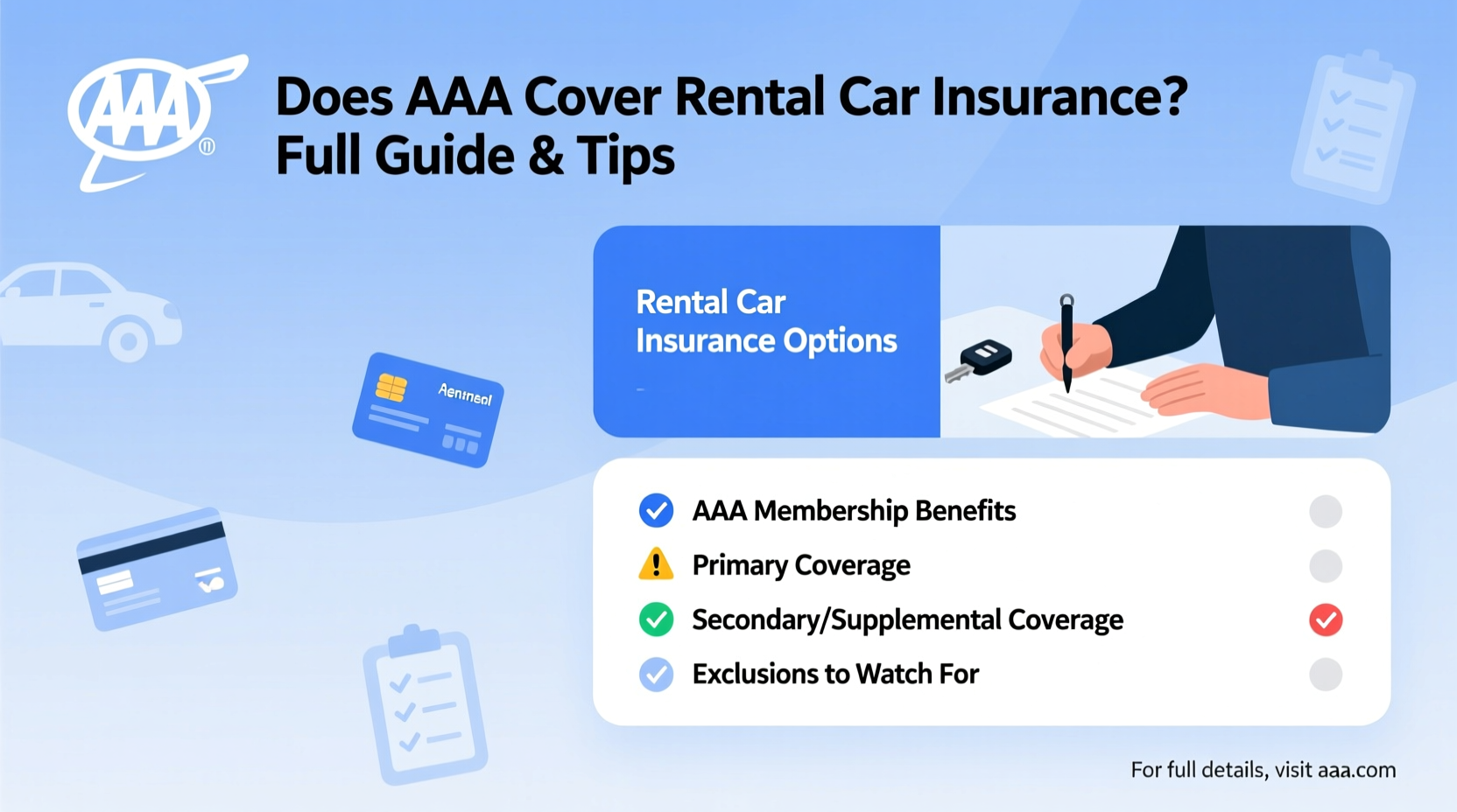 does aaa cover rental car insurance