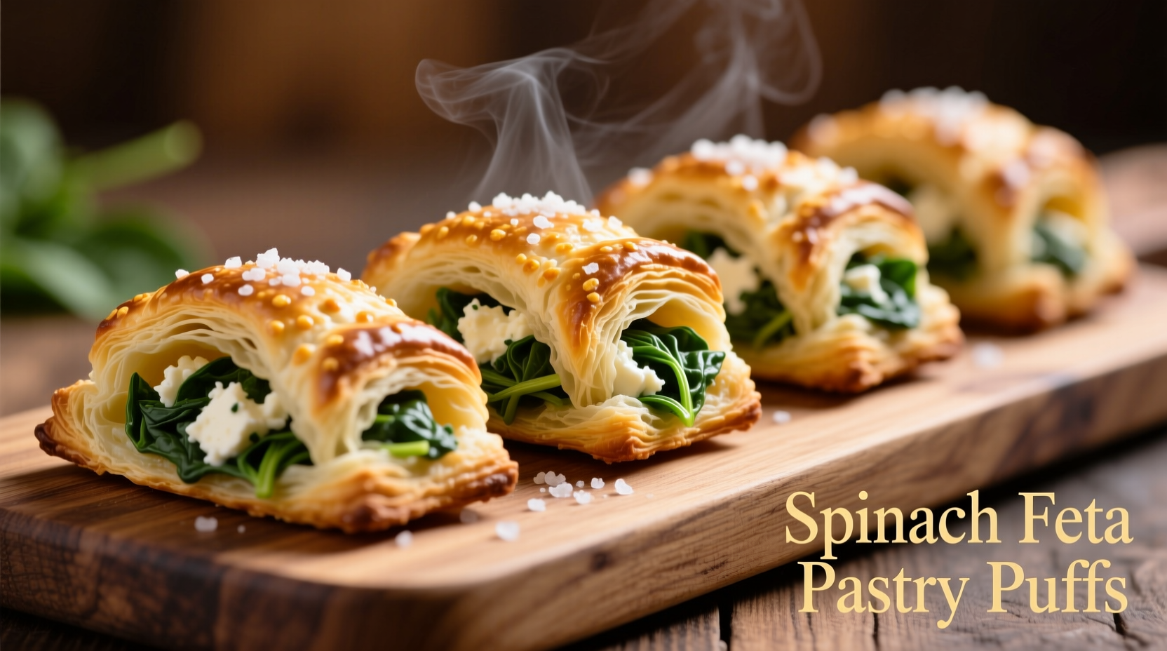 spinach feta pastry puffs