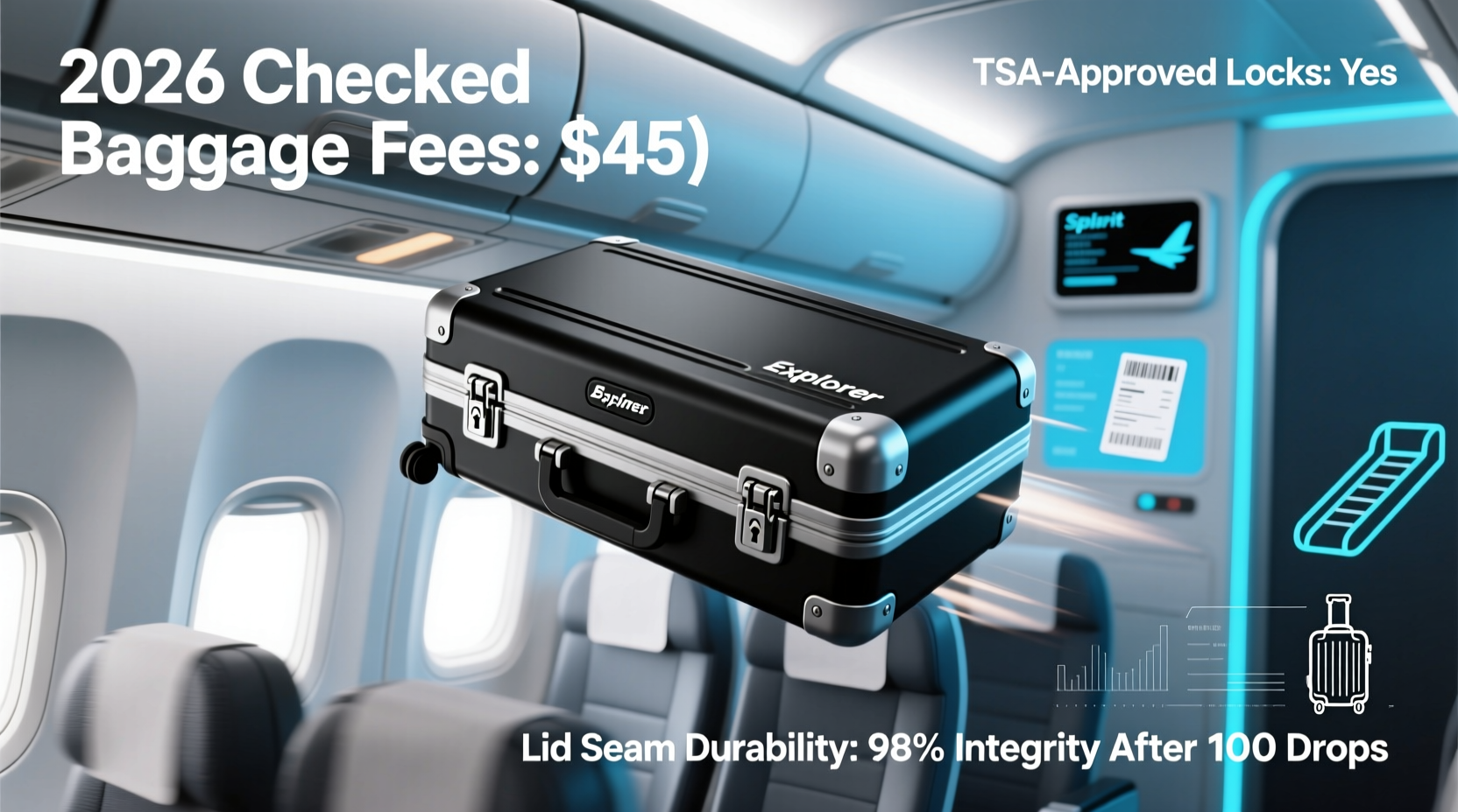 Can You Fly with an Explorer Bass Case on Spirit Airlines in 2026? Checked Baggage Fees, TSA-Approved Locks, and Lid Seam Durability Review