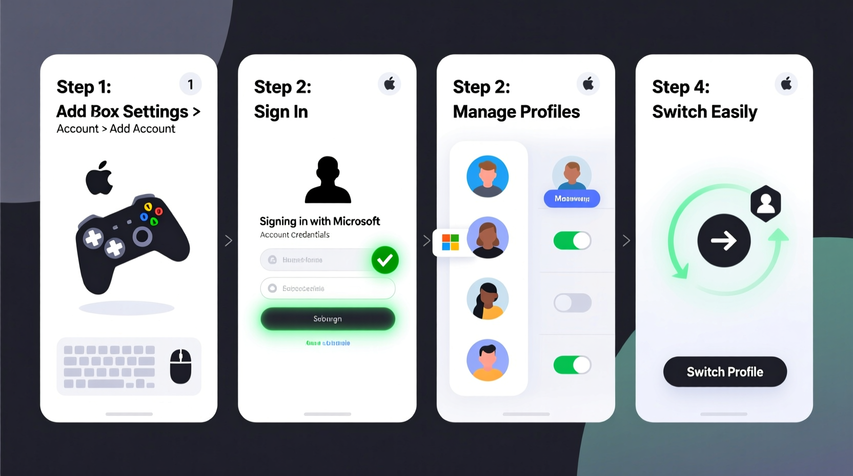 step by step guide to adding and managing multiple accounts on xbox