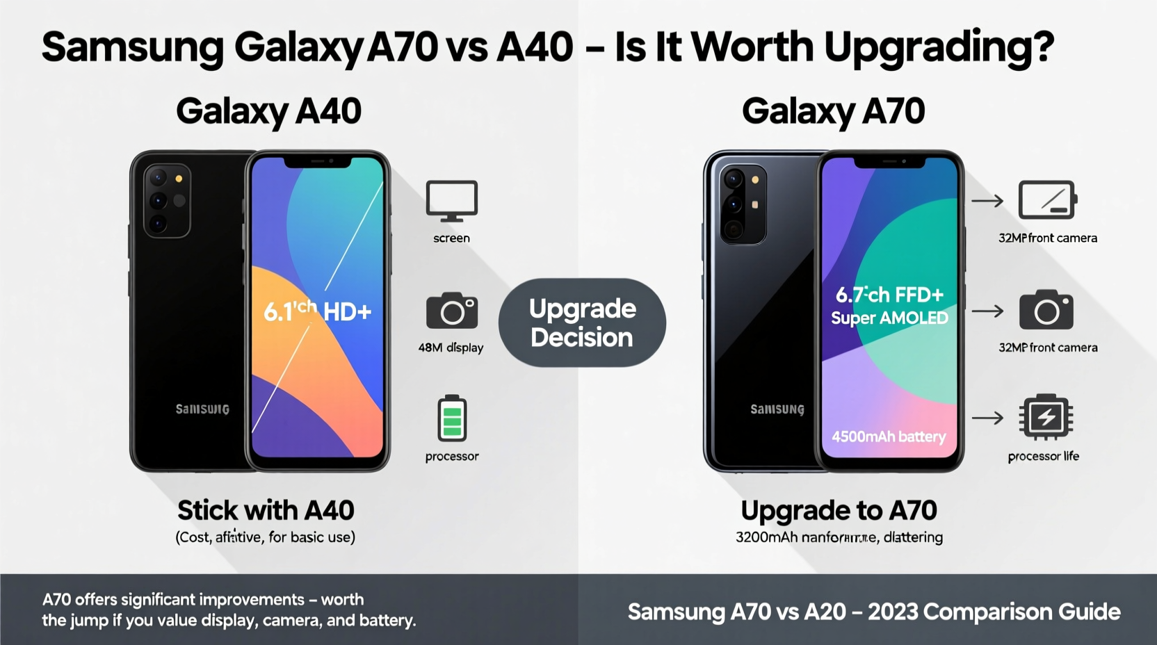 samsung a70 vs a40 is it worth upgrading or sticking with the a40